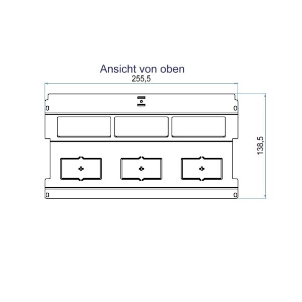 Produktbild WAD 146 602  -  Steckdoseneinsatz Typ 46, für 6 FLF, vertikal, leer